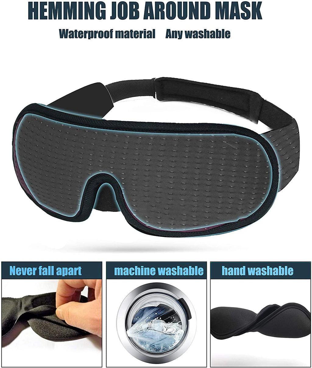 Contoured 3D Sleep Mask – Total Blackout