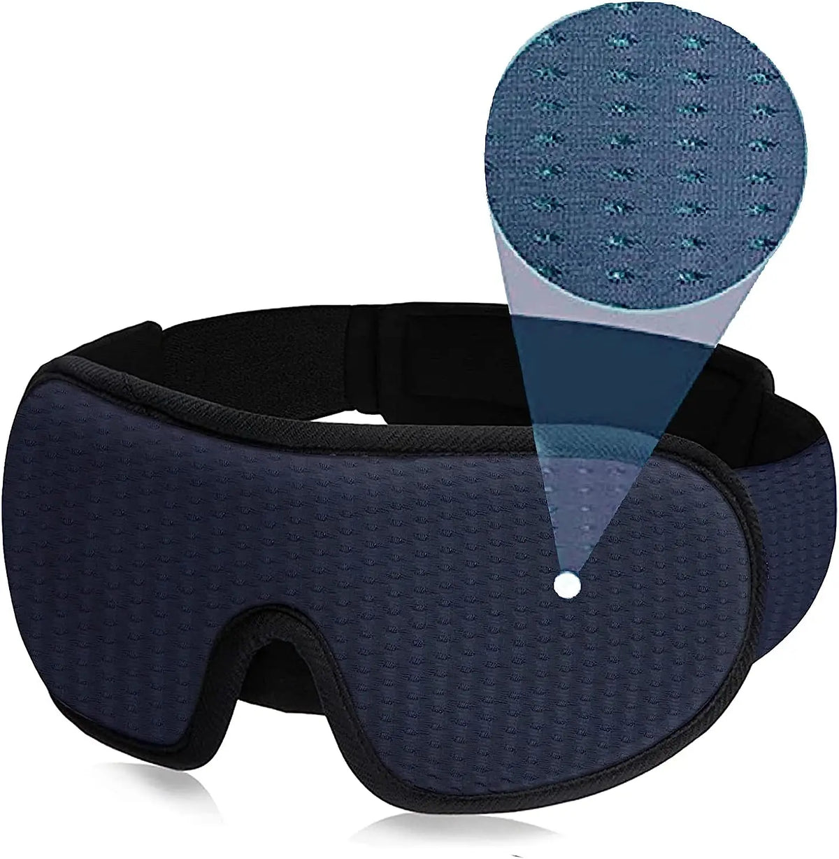 Contoured 3D sleep mask in navy blue